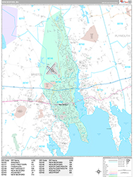 New Bedford Wall Map Premium Style 2026